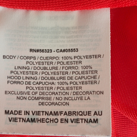 Nike Women's Hooded Windbreaker Light-Rain Jacket Red w/ Orange Accent - Size L - Picture 15 of 16